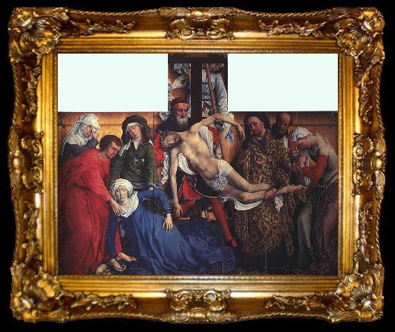 framed  WEYDEN, Rogier van der The Descent from the Cross, ta009-2